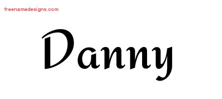 Calligraphic Stylish Name Tattoo Designs Danny Free Graphic