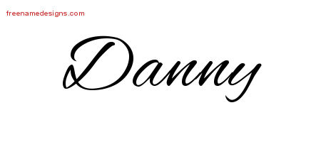 Cursive Name Tattoo Designs Danny Free Graphic