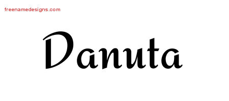 Calligraphic Stylish Name Tattoo Designs Danuta Download Free