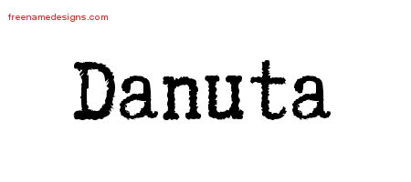 Typewriter Name Tattoo Designs Danuta Free Download