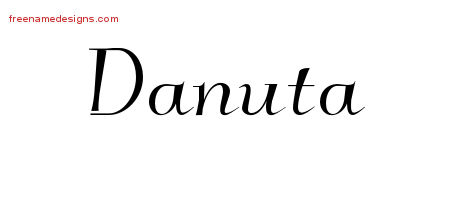 Elegant Name Tattoo Designs Danuta Free Graphic