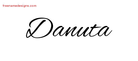 Cursive Name Tattoo Designs Danuta Download Free