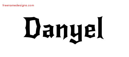 Gothic Name Tattoo Designs Danyel Free Graphic