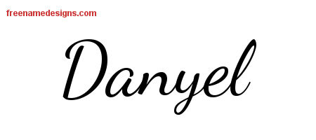 Lively Script Name Tattoo Designs Danyel Free Printout