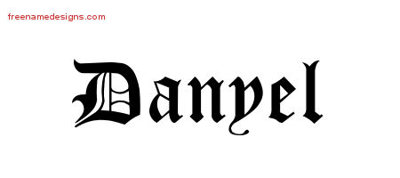 Blackletter Name Tattoo Designs Danyel Graphic Download