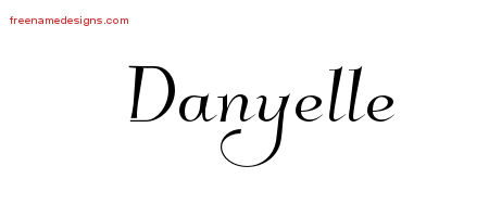 Elegant Name Tattoo Designs Danyelle Free Graphic