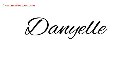 Cursive Name Tattoo Designs Danyelle Download Free