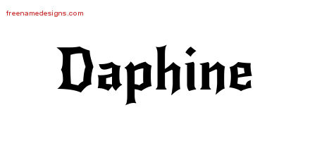 Gothic Name Tattoo Designs Daphine Free Graphic