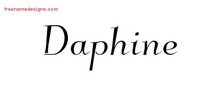 Elegant Name Tattoo Designs Daphine Free Graphic