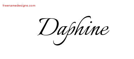 Calligraphic Name Tattoo Designs Daphine Download Free