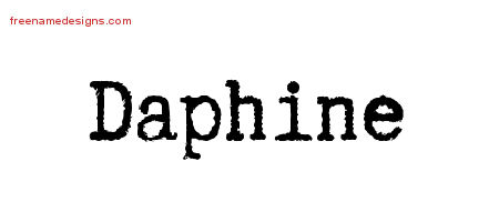 Typewriter Name Tattoo Designs Daphine Free Download