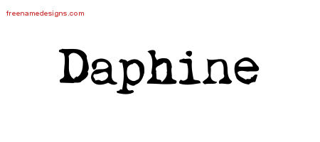 Vintage Writer Name Tattoo Designs Daphine Free Lettering