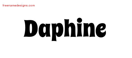 Groovy Name Tattoo Designs Daphine Free Lettering