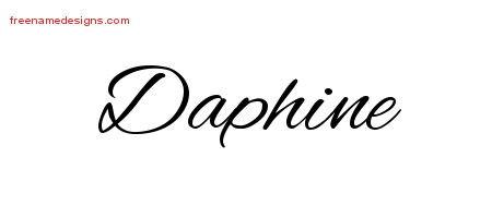 Cursive Name Tattoo Designs Daphine Download Free