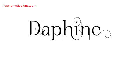 Decorated Name Tattoo Designs Daphine Free