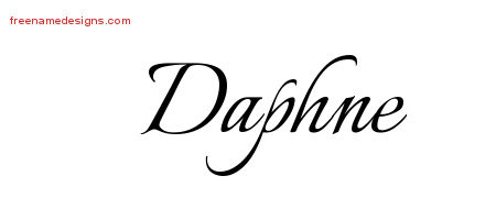 Calligraphic Name Tattoo Designs Daphne Download Free