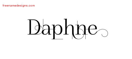 Decorated Name Tattoo Designs Daphne Free