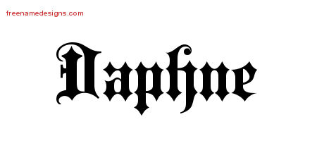 Old English Name Tattoo Designs Daphne Free