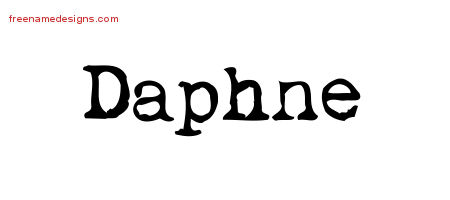 Vintage Writer Name Tattoo Designs Daphne Free Lettering