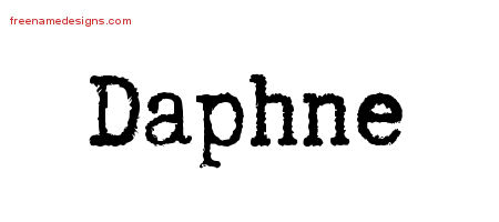 Typewriter Name Tattoo Designs Daphne Free Download