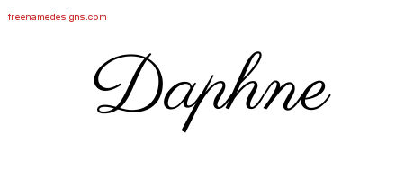Classic Name Tattoo Designs Daphne Graphic Download