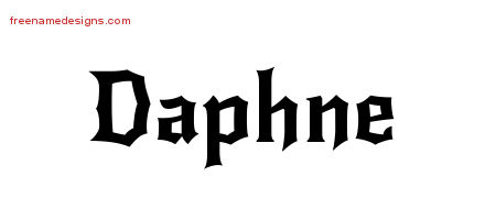 Gothic Name Tattoo Designs Daphne Free Graphic