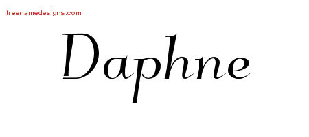 Elegant Name Tattoo Designs Daphne Free Graphic