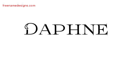Flourishes Name Tattoo Designs Daphne Printable