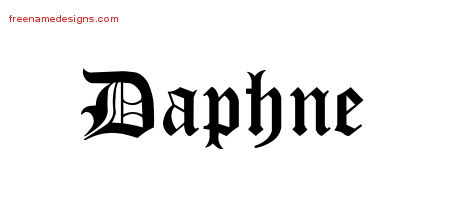 Blackletter Name Tattoo Designs Daphne Graphic Download