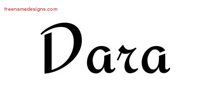 Calligraphic Stylish Name Tattoo Designs Dara Download Free