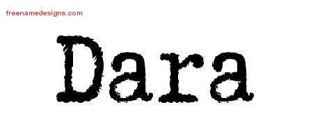 Typewriter Name Tattoo Designs Dara Free Download