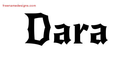 Gothic Name Tattoo Designs Dara Free Graphic