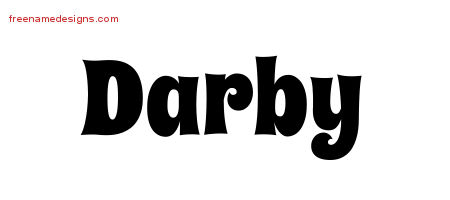 Groovy Name Tattoo Designs Darby Free Lettering