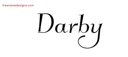 Elegant Name Tattoo Designs Darby Free Graphic