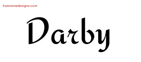 Calligraphic Stylish Name Tattoo Designs Darby Download Free