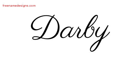 Classic Name Tattoo Designs Darby Graphic Download