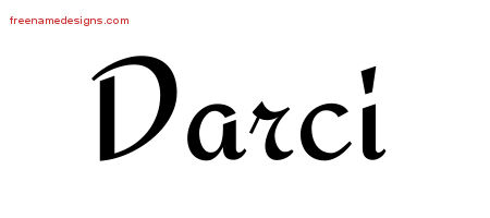 Calligraphic Stylish Name Tattoo Designs Darci Download Free