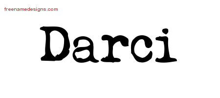Vintage Writer Name Tattoo Designs Darci Free Lettering