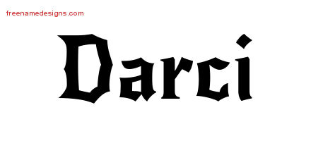 Gothic Name Tattoo Designs Darci Free Graphic