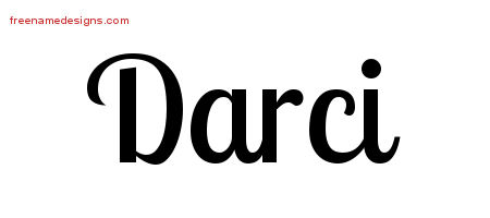Handwritten Name Tattoo Designs Darci Free Download