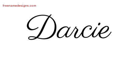 Classic Name Tattoo Designs Darcie Graphic Download