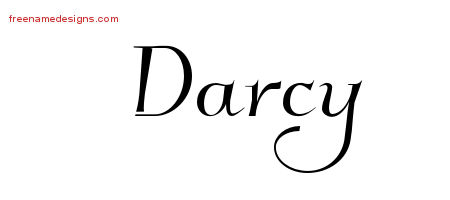 Elegant Name Tattoo Designs Darcy Free Graphic