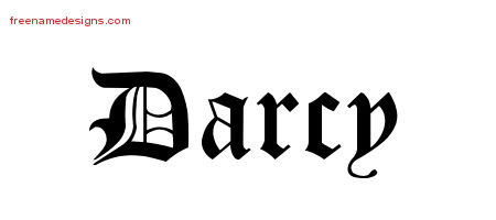 Blackletter Name Tattoo Designs Darcy Graphic Download