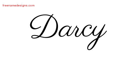 Classic Name Tattoo Designs Darcy Graphic Download