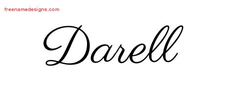 Classic Name Tattoo Designs Darell Printable