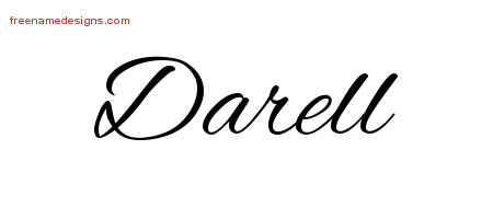 Cursive Name Tattoo Designs Darell Free Graphic