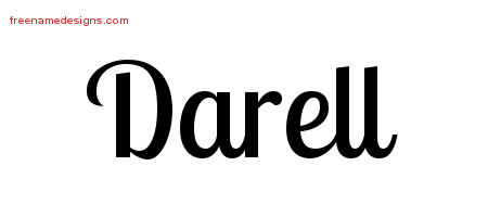 Handwritten Name Tattoo Designs Darell Free Printout