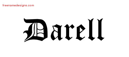 Blackletter Name Tattoo Designs Darell Printable