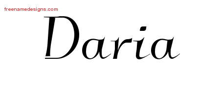 Elegant Name Tattoo Designs Daria Free Graphic