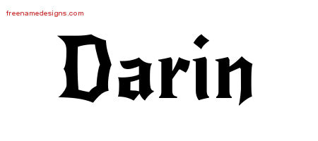 Gothic Name Tattoo Designs Darin Download Free